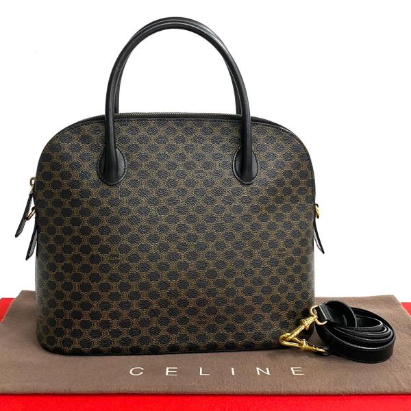 CELINE ほぼ未使用 セリーヌ マカダム ブラゾン 柄 レザー 2way CELINE ほぼ未使用 セリーヌ マカダム ブラゾン 柄 レザー 2way