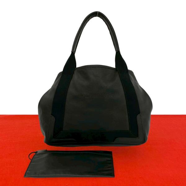 BALENCIAGA（バレンシアガ） 極 美品 ネイビーカバス XS レザー 本革