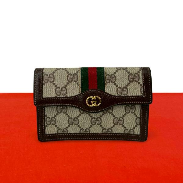 美品 GUCCI オールドグッチ GG柄 シェリーライン ポーチ GUCCI（グッチ） 極 美品 希少品 オールドグッチ ヴィンテージ