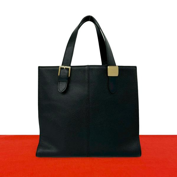 極美品 BURBERRY バーバリー レザートートバッグ BURBERRY（バーバリー） 極 美品 ロゴ ゴールド 金具 ノバチェック 柄