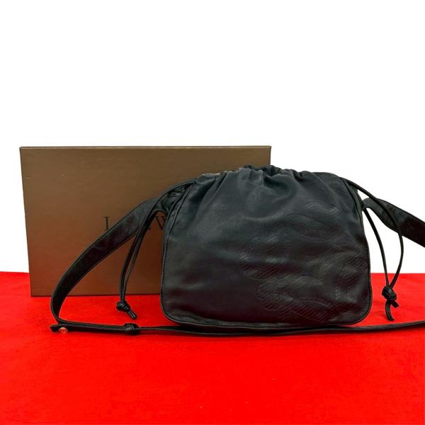 美品◆ヴィンテージ◆LOEWE ロエベ アナグラム ナイロンレザーハンドバッグ LOEWE（ロエベ） 極 美品 箱付き ヴィンテージ アナグラム ロゴ ナッパ