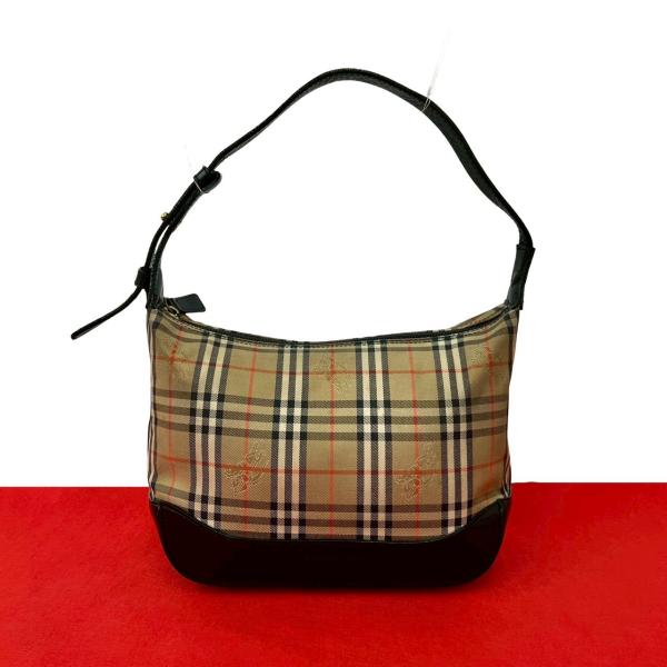 BURBERRY（バーバリー） 極 美品 ノバチェック 柄 キャンバス レザー