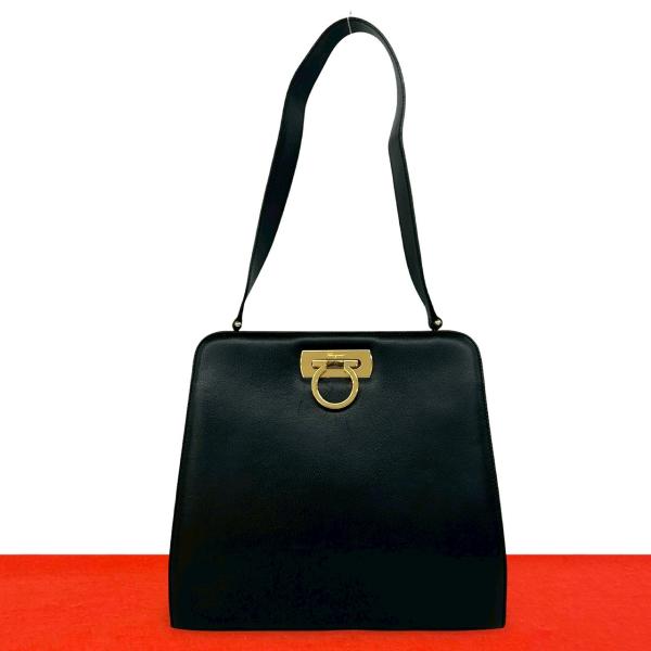 美品サルヴァトーレフェラガモ ワンショルダーバッグ ガンチーニ金具 オールレザー 極 美品 Salvatore Ferragamo サルヴァトーレフェラガモ ヴィンテージ