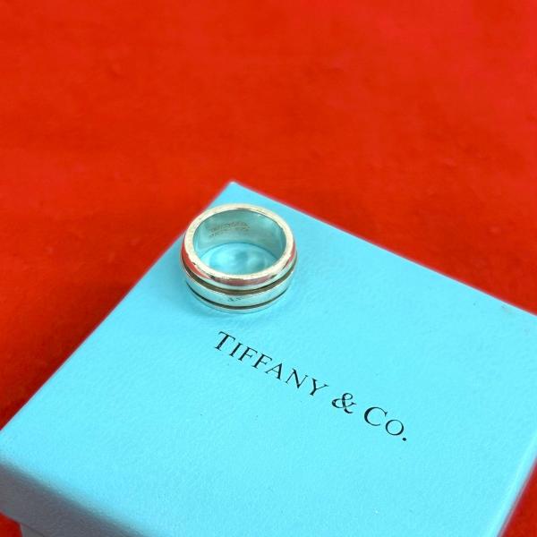 磨き済/美品 ティファニー グルーブド ライン オーバル カフス SV 925 TIFFANY&Co.（ティファニー） 極 美品 ヴィンテージ グルーブド ダブル