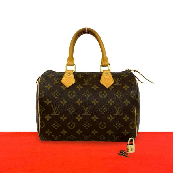 正規品☆ルイヴィトン　モノグラム　スピーディ25　ハンドバッグ　ミニボストン　茶 LOUIS VUITTON（ルイ・ヴィトン） 極 美品 スピーディ 25 モノグラム