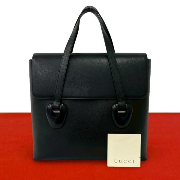 外観美品✨グッチ トートバッグ GG レザー　オールド GUCCI（グッチ） 極 美品 オールドグッチ ヴィンテージ ロゴ 刻印 金具