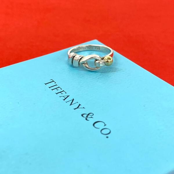 TIFFANY&Co.（ティファニー） 極 美品 フック＆アイ リング シルバー