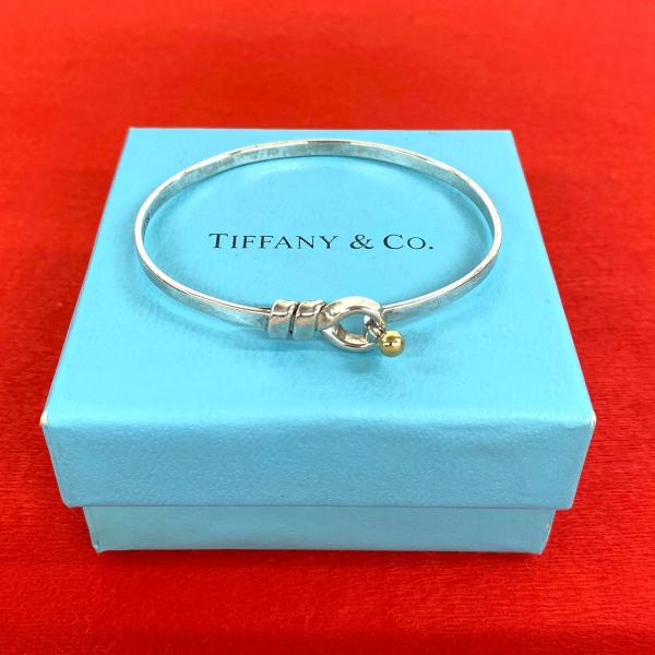 極美品 オールドティファニー ループ&フック コンビ バングル シルバー k18 TIFFANY&Co.（ティファニー） 極 美品 ヴィンテージ フック＆アイ