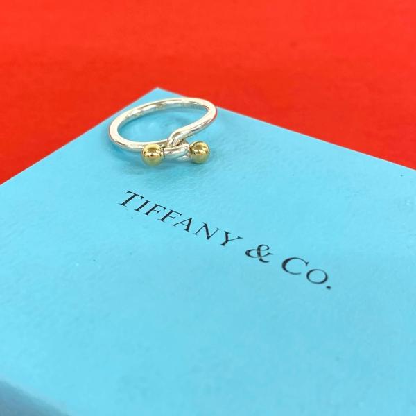 ル*フ様 Tiffany&Co. フックアンドアイ 18kgoldシルバー925 TIFFANY&Co.（ティファニー） 極 美品 ダブル フック＆アイ リング