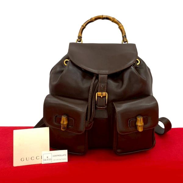 GUCCI 極 美品 グッチ オールドグッチ ヴィンテージ バンブー