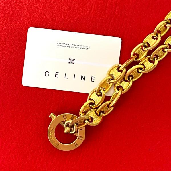 CELINE 極 美品 セリーヌ ヴィンテージ トリオンフ サークル ロゴ