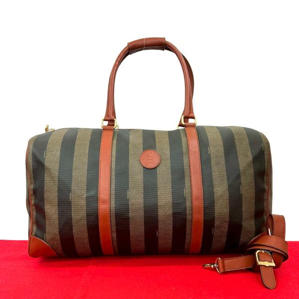 FENDI（フェンディ） 極 美品 ペカン 柄 FF モチーフ レザー 2way