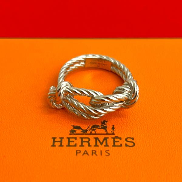 日曜日まで期間限定大幅値下げ！【希少 ・美品】 エルメス　コルダージュ　リング HERMES（エルメス） 極 美品 希少品 コルタージュ ロープリング 64