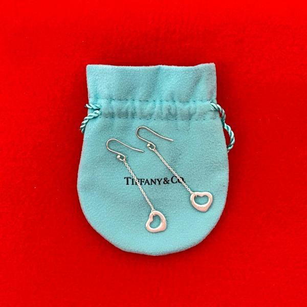 【希少・美品】ティファニー　オープンハート　ドロップ　ピアス　片耳　シルバー TIFFANY&Co.（ティファニー） 極 美品 袋付き オープンハート ドロップ