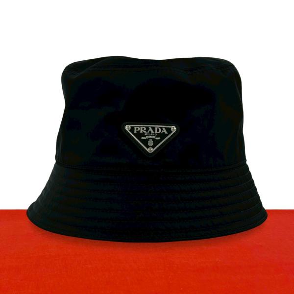 PRADA（プラダ） 極 美品 三角ロゴ プレート 金具 ナイロン バケット