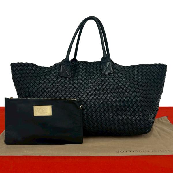 極 美品 袋付 BOTTEGA VENETA ボッテガヴェネタ カバ GM イントレ