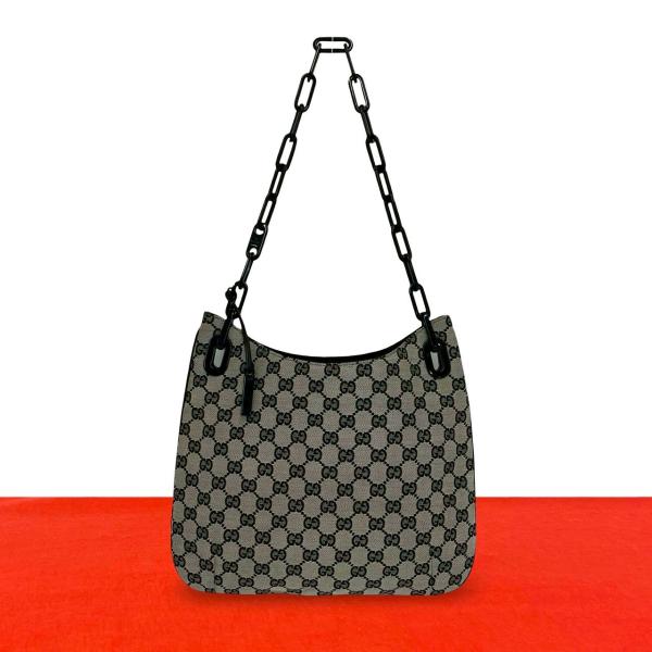 GUCCI（グッチ） 極 美品 GG ロゴ 柄 キャンバス レザー プラスチック