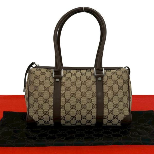 GUCCI（グッチ） 極 美品 GG 柄 ロゴ 金具 キャンバス レザー 本革