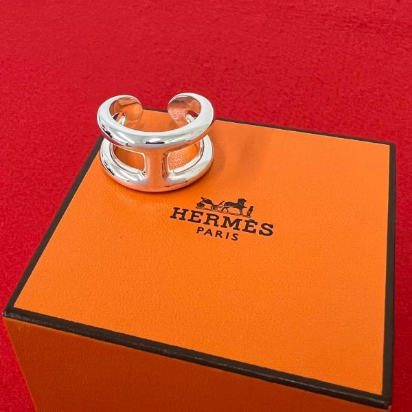 HERMES エルメス　シルバーリング オスモズ　54号箱付き HERMES（エルメス） 極 美品 保存箱付 オスモズ PM リング シルバー925