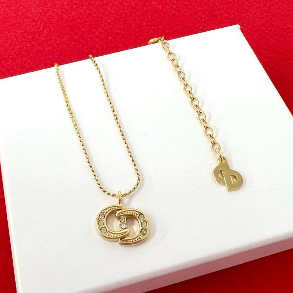 美品 クリスチャンディオール ネックレス ロゴ ペンダントトップ CD ゴールド 極 美品 Christian Dior クリスチャン ディオール CD ロゴ モチーフ GP