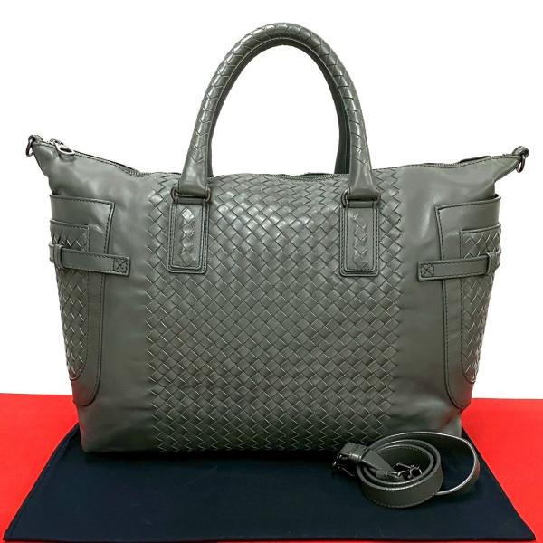 希少■ボッテガヴェネタ　大容量　ボストン　ショルダーバッグ　イントレチャート 極 美品 希少品 BOTTEGA VENETA ボッテガヴェネタ イントレチャート