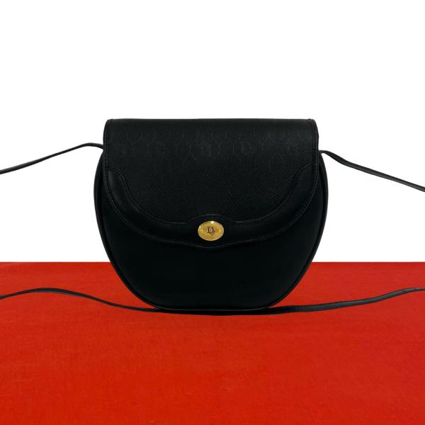美品✨ディオール ミニ ショルダーバッグ CD金具 ハニカム柄 PVC ブラック 極 美品 Christian Dior ディオール ヴィンテージ ハニカム 柄 ロゴ