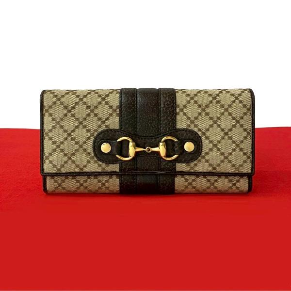 GUCCI 極 美品 グッチ ディアマンテ ホースビット 金具 レザー 本革  