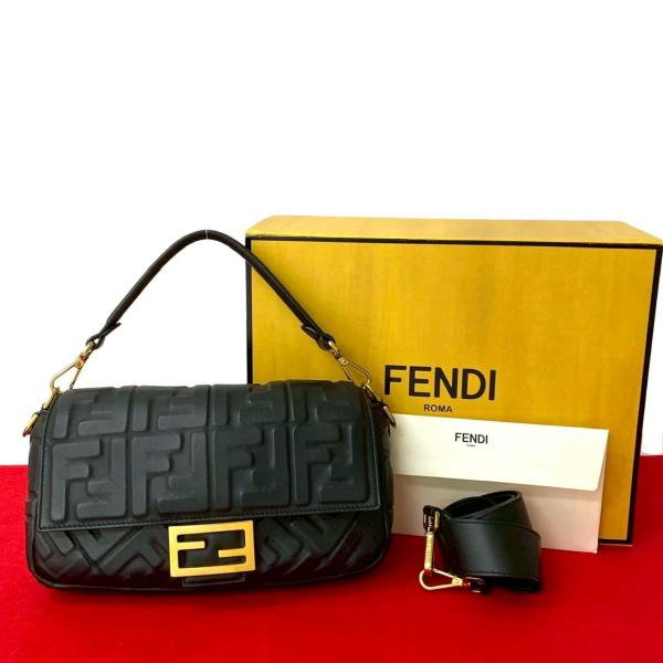 FENDI 極 美品 箱付 フェンディ マンマバケット ズッカ FF 柄
