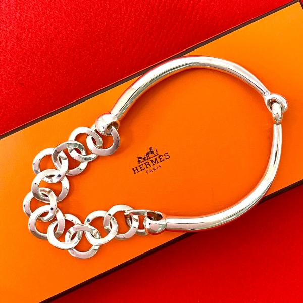極 美品 エルメス ヴィンテージ ネックレス シルバー 925 アクセサリー HERMES 極 美品 希少品 エルメス ヴィンテージ シルバー925 ネックレス