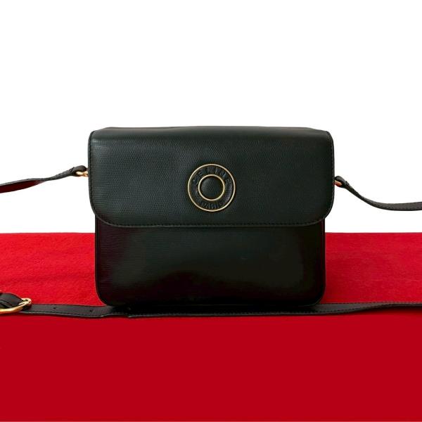 CELINE 極 美品 セリーヌ ヴィンテージ サークル ロゴ レザー 本
