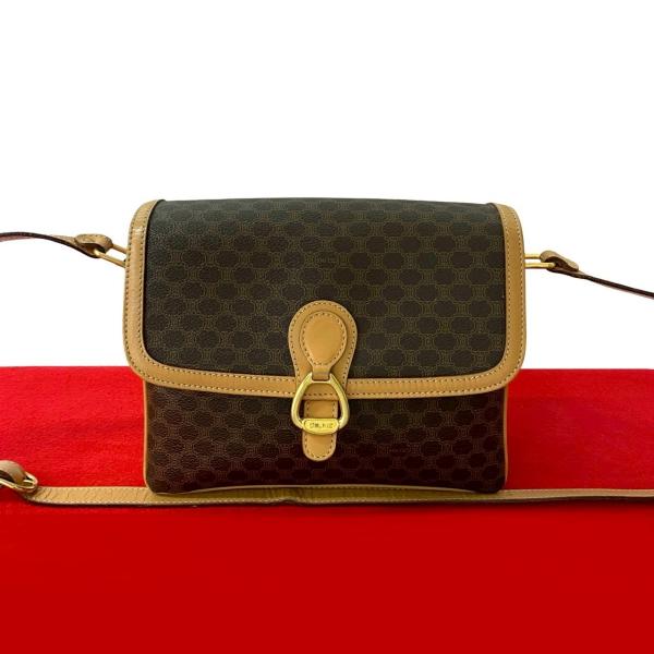 CELINE 極 美品 セリーヌ ヴィンテージ マカダム ブラゾン 柄