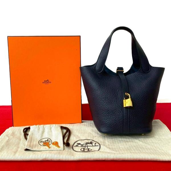 HERMES 極 美品 箱 袋付き U 刻印 エルメス ピコタンロック PM 