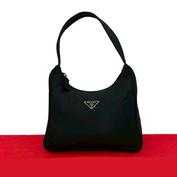 PRADA 極 美品 プラダ 三角ロゴ プレート 金具 テスート