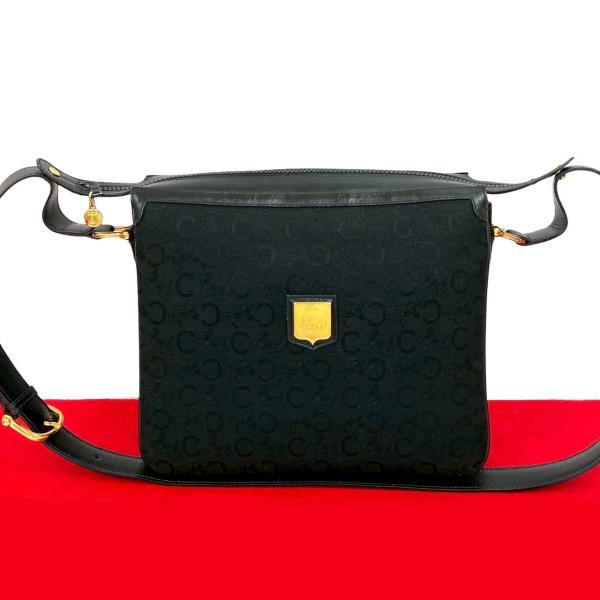 CELINE 極 美品 セリーヌ ヴィンテージ Cマカダム 馬車金具 ロゴ