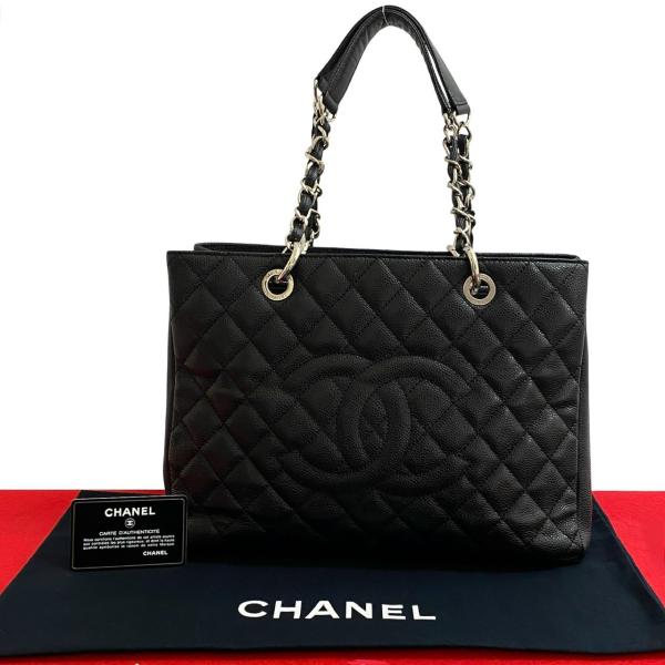 鑑定済　シール　カード　シャネル マトラッセ バニティバック　美品 CHANEL（シャネル） 極 美品 カード シール有 17番台 マトラッセ GST