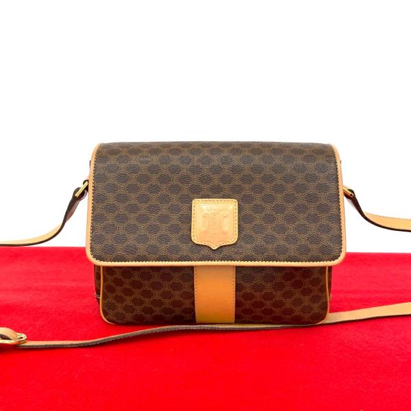 セリーヌ マカダム柄 トリオンフ ショルダーバッグ ヴィンテージ CELINE/セリーヌ】マカダム柄 PVC/レザー トリオンフロゴ フル