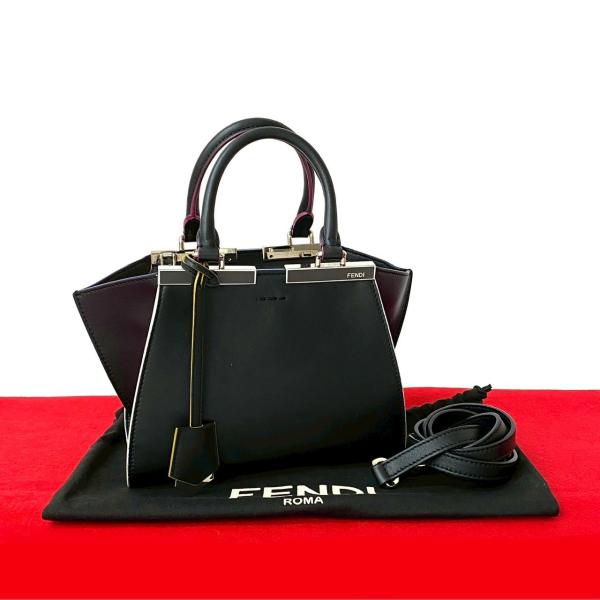 FENDI（フェンディ） 極 美品 袋付 プチ トロワジュール レザー 本革