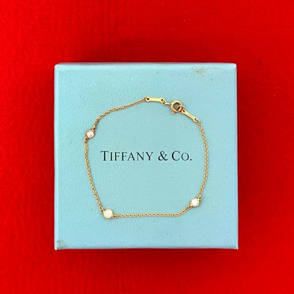 美品 ティファニー バイザヤード ダイヤ 5P ブレスレット TIFFANY&Co./ティファニー】 バイザヤード ダイヤモンド5P
