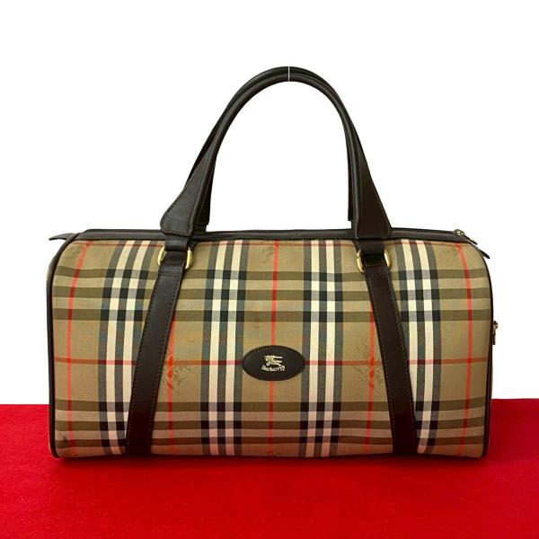 美品 Burberrys バーバリーズ ボストンバッグ チェック ホースロゴ BURBERRY 極 美品 Burberrys バーバリーズ ヴィンテージ ノバ