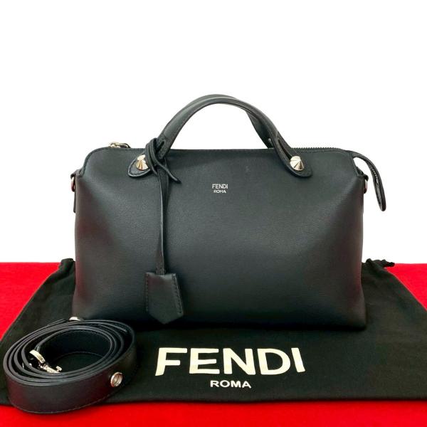 レア商品/美品 FENDI フェンディ バイザウェイミニ ショルダーバッグ FENDI 極 美品 袋付 フェンディ バイザウェイ ミディアム レザー