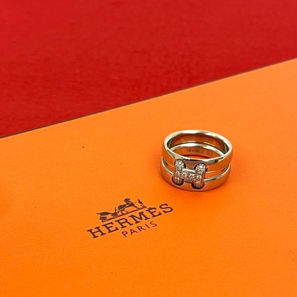 HERMES 極 美品 エルメス オランプ リング K18 ホワイトゴールド  