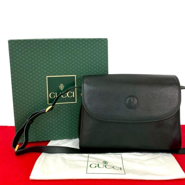 ヴィンテージ GUCCI ショルダーバッグ GUCCI ヴィンテージショルダーバッグブラック – opulent