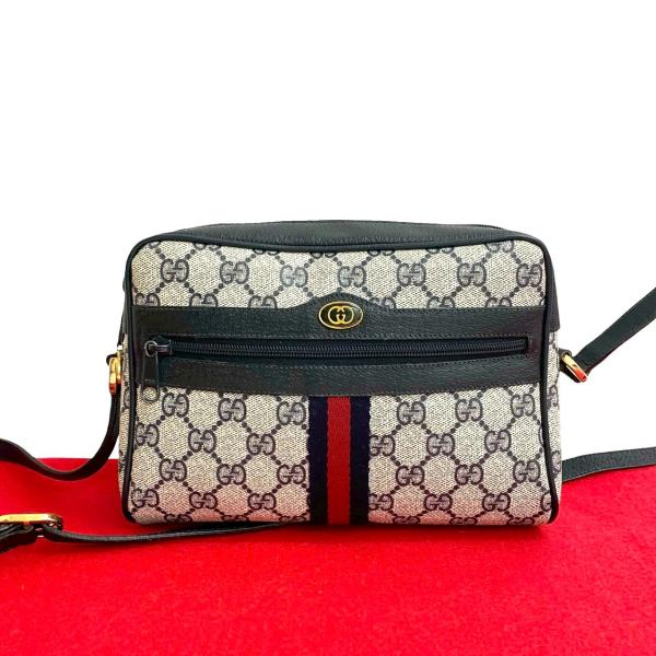 GUCCI オールドグッチ　ヴィンテージ　GG ラウンド　ケース　ネイビー STORES.jp（ストアーズドットジェーピー）の「GUCCI グッチ