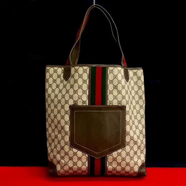 オールドグッチシェリーライントートバッグ GUCCI】【ヴィンテージ】グッチ『オールドグッチ シェリーライン