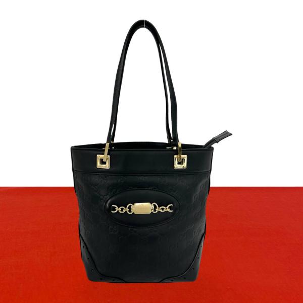 GUCCI（グッチ） 極 美品 希少品 グッチシマ ロゴ 金具 レザー 本革