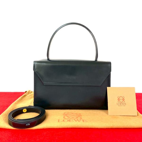 LOEWE（ロエベ） 極 美品 袋付き ロゴ 刻印 レザー 本革 2way