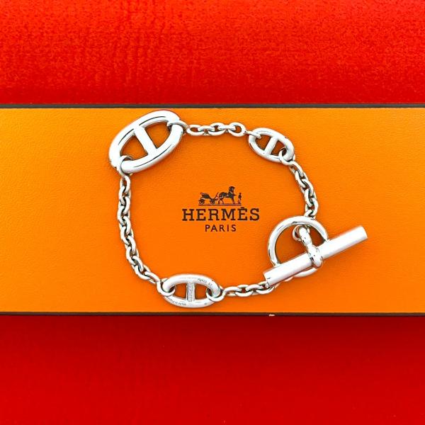 【美品】HERMES ブレスレット HERMES（エルメス） 極 美品 箱付き シェーヌダンクル ファランドール