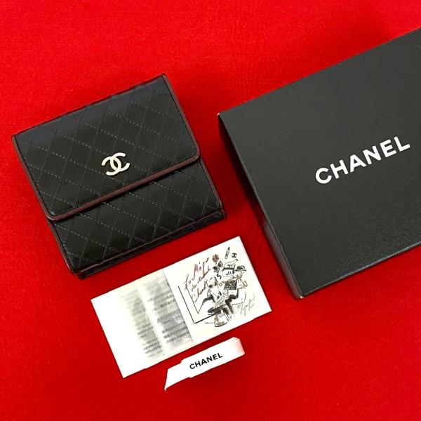 ✨未使用に近い・箱証明書付き✨　CHANEL ミニ財布　ココマーク　三つ折り CHANEL（シャネル） 未使用保管品 箱付き シール有 11番台 ココマーク