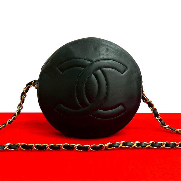 極 美品 シール有 2番台 CHANEL シャネル マトラッセ ココマーク キャビアスキン レザー 本革 ショルダーバッグ ポシェット ブラック 38893 CHANEL（シャネル） 極 美品 シール有 2番台 マトラッセ ココマーク