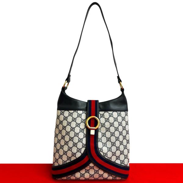 【極美品】GUCCI グッチ ウエストバッグ GG シマ シェリーライン レザー GUCCI（グッチ） 極 美品 オールドグッチ ヴィンテージ シェリーライン